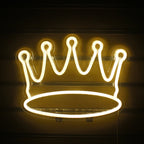 Crown Shaped 5V USB LED Neon Sign - Budget Friendly