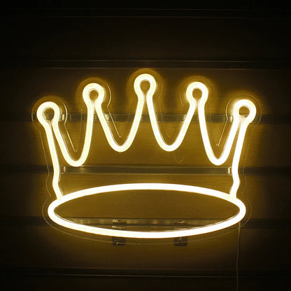 Crown Shaped 5V USB LED Neon Sign - Budget Friendly