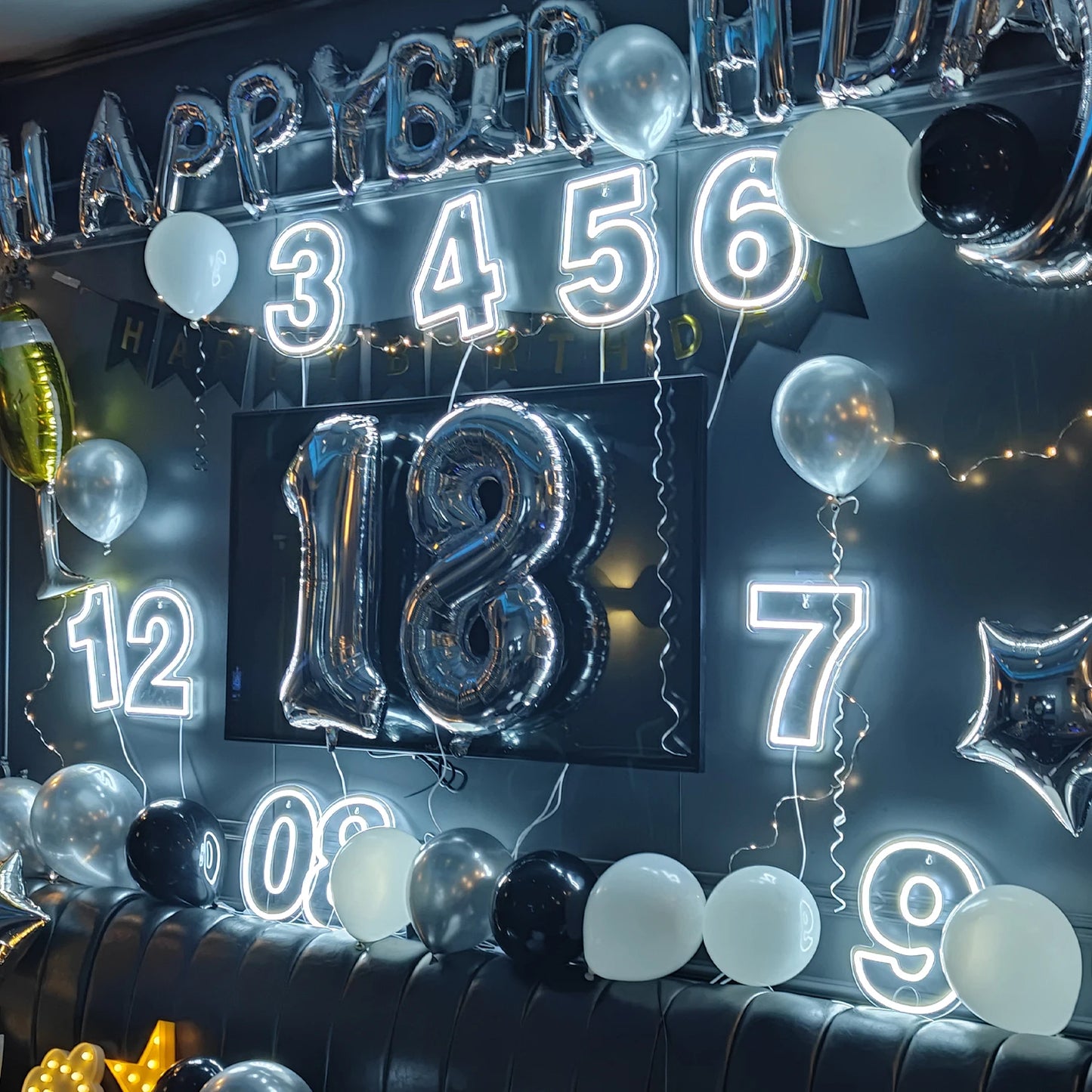 Birthday 0-9 Digital Number 5V USB LED Neon Sign - Budget Friendly