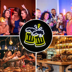Klinkende bierglazen – LED-neonreclame (5 V USB)