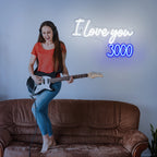 I Love You 3000 5V USB LED Neon Sign - Budget Friendly