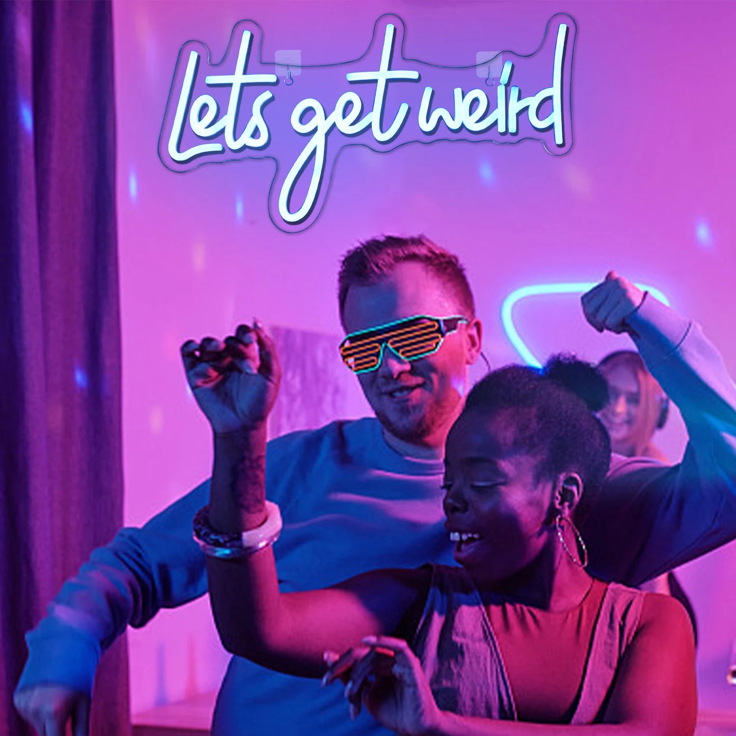 Lets Get Weird 5V USB LED Neon Sign - Budget Friendly