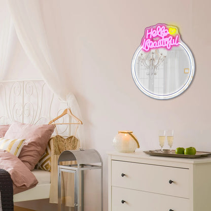 Mirror Hello Beautiful 5V USB LED Neon Sign - Budget Friendly