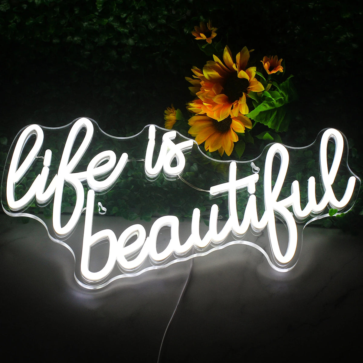 Life is beautiful – LED-neonbord (5 V USB)