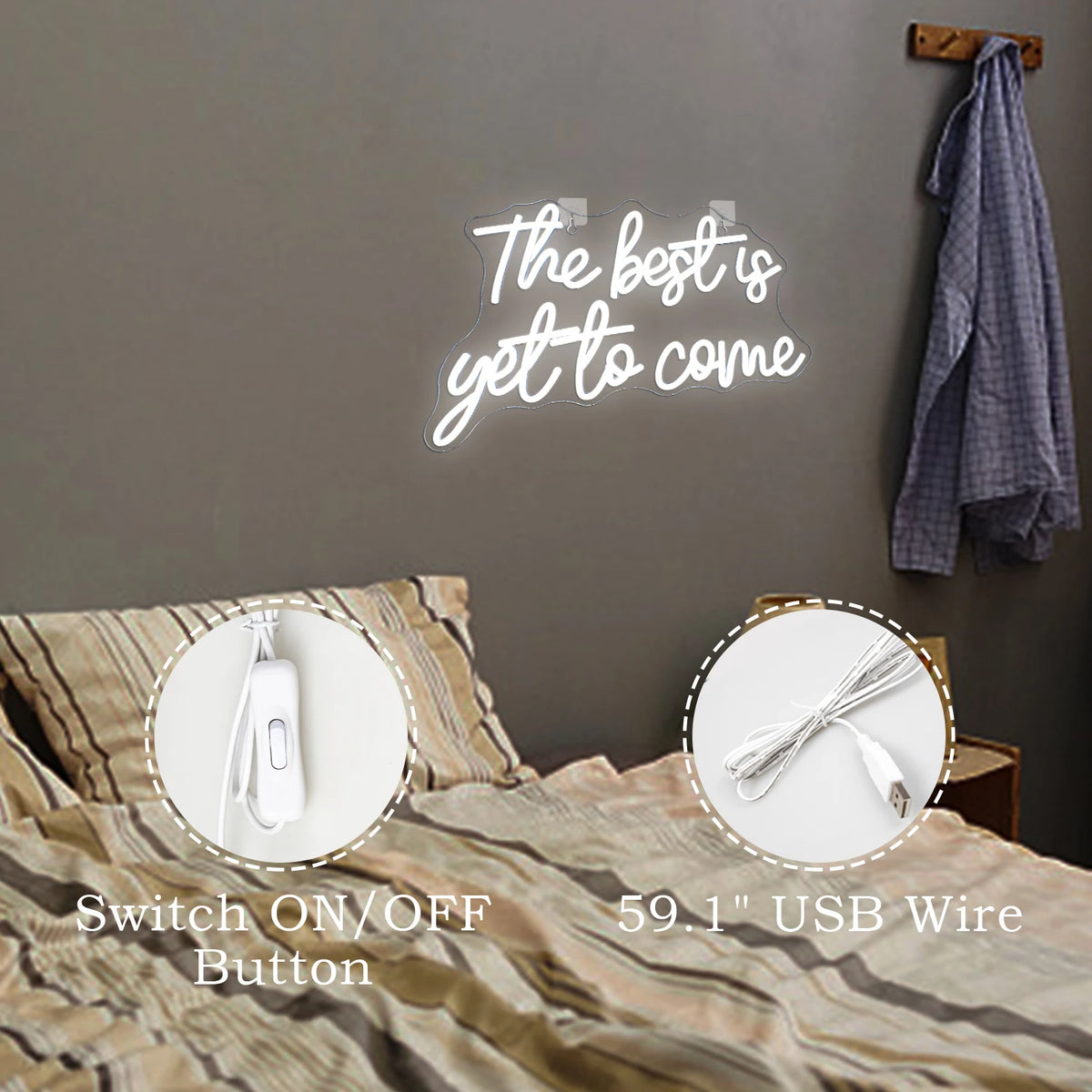 The Best is Yet to Come – LED-neonbord (5 V USB)