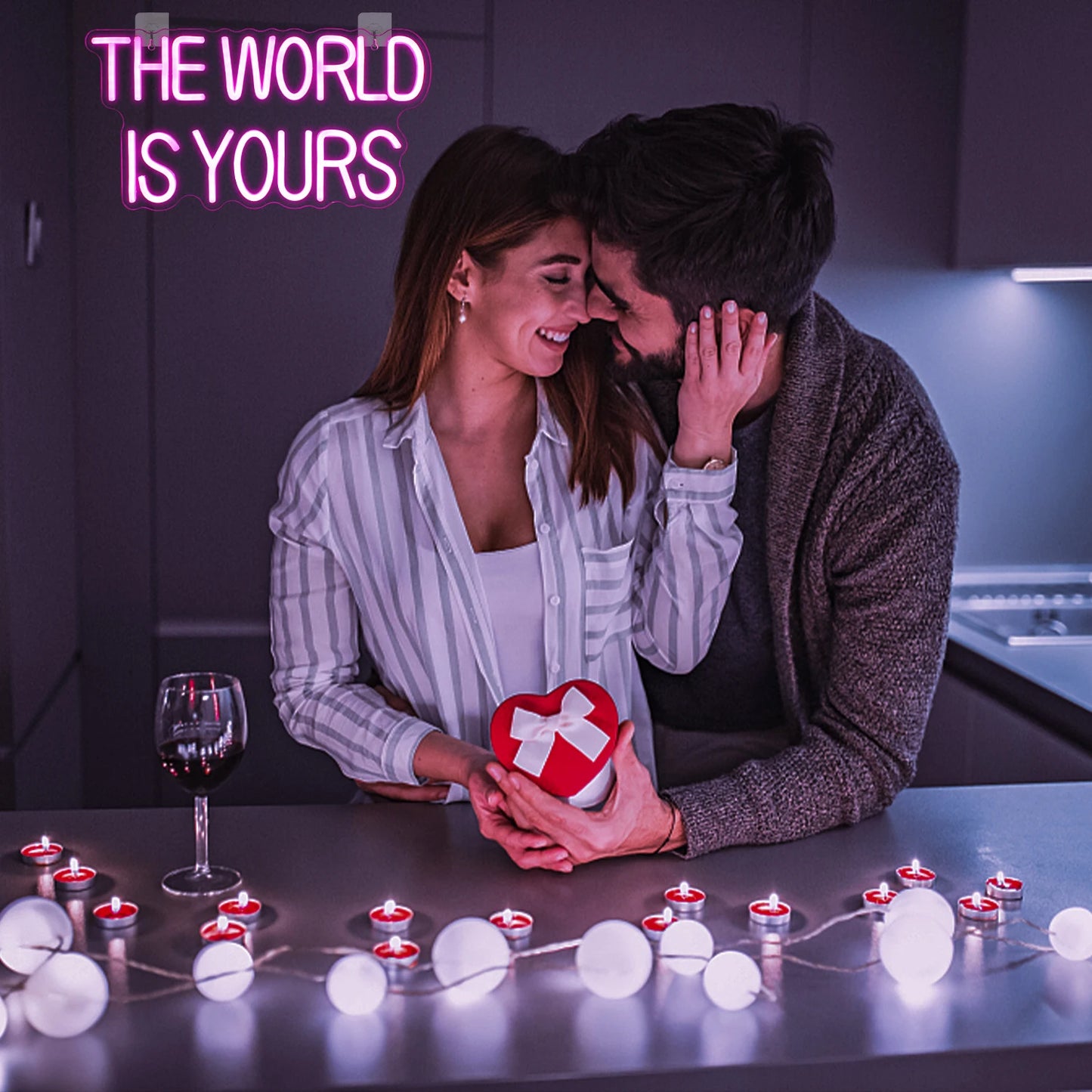 The World Is Yours 5V Mini USB LED Neon Sign - Budget Friendly