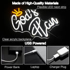 God's Plan Letter – LED-neonbord (5 V USB)