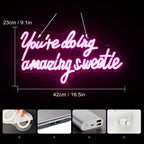 You're Doing Amazing Sweetie – LED-neonbord (5 V USB)
