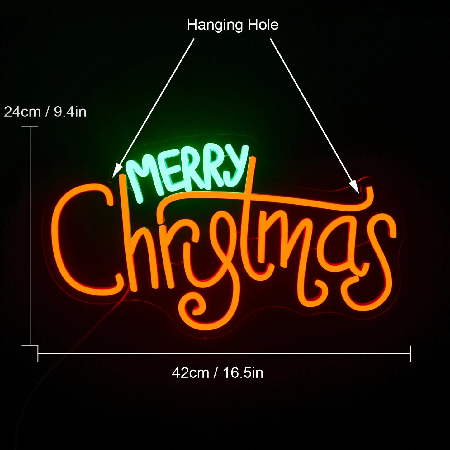Merry Christmas 5V USB LED Neon Sign - Budget Friendly