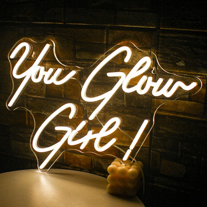 You Glow Girl 5V USB LED Neon Sign - Budget Friendly