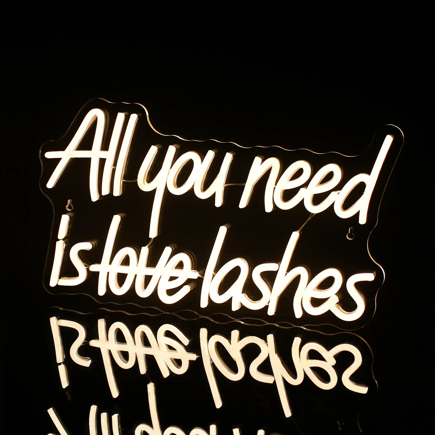 All You Need is Lashes 5V USB LED Neon Sign - Budget Friendly