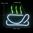 Kleurrijk koffiemotief – LED-neonreclame (5 V USB)