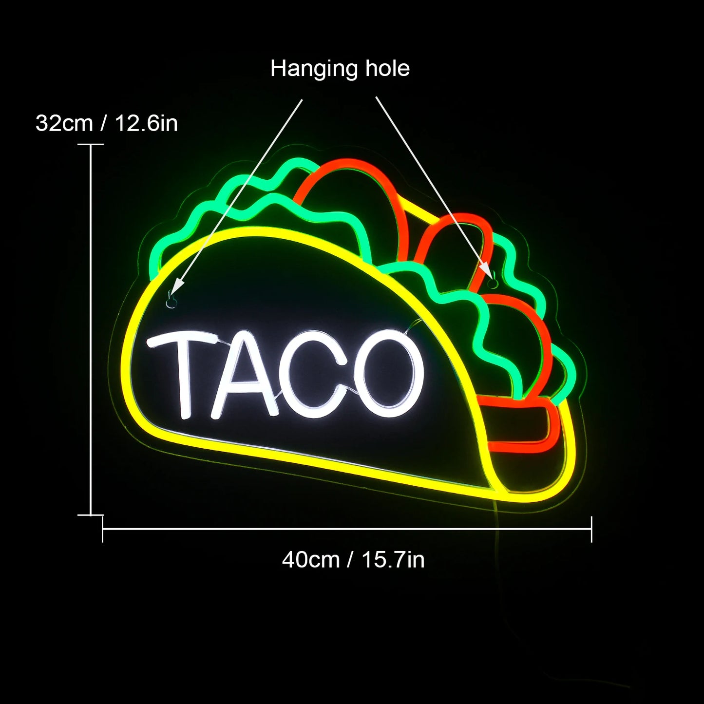 Tacos 5V USB LED Neon Sign - Budget Friendly