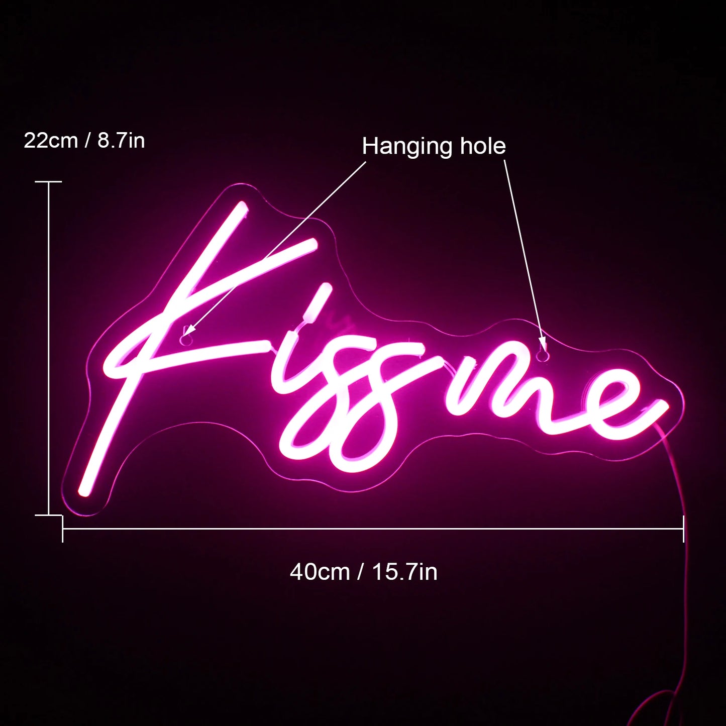 Kiss Me 5V USB LED Neon Sign - Budget Friendly