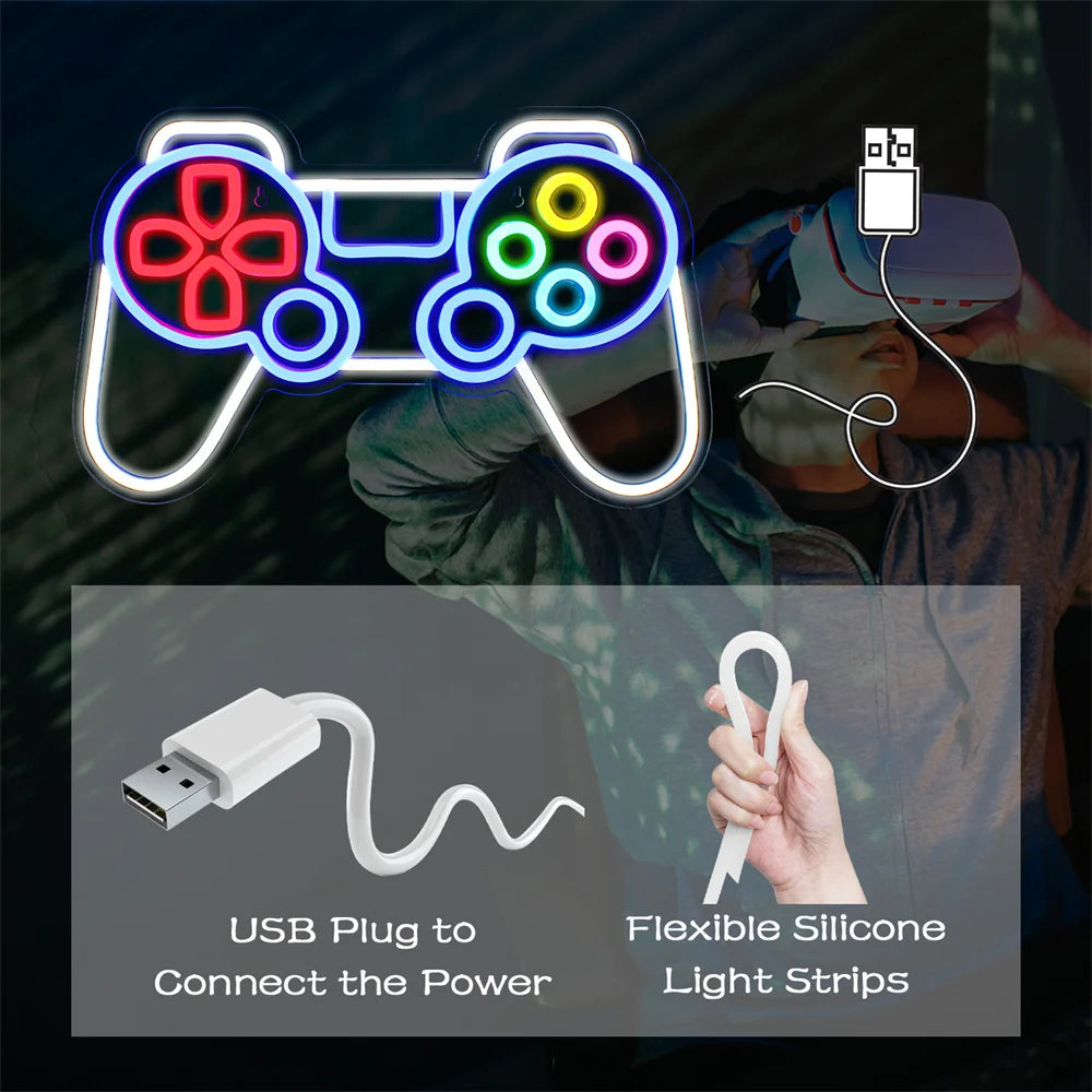 Gamer 5V USB LED Neon Sign - Budget Friendly