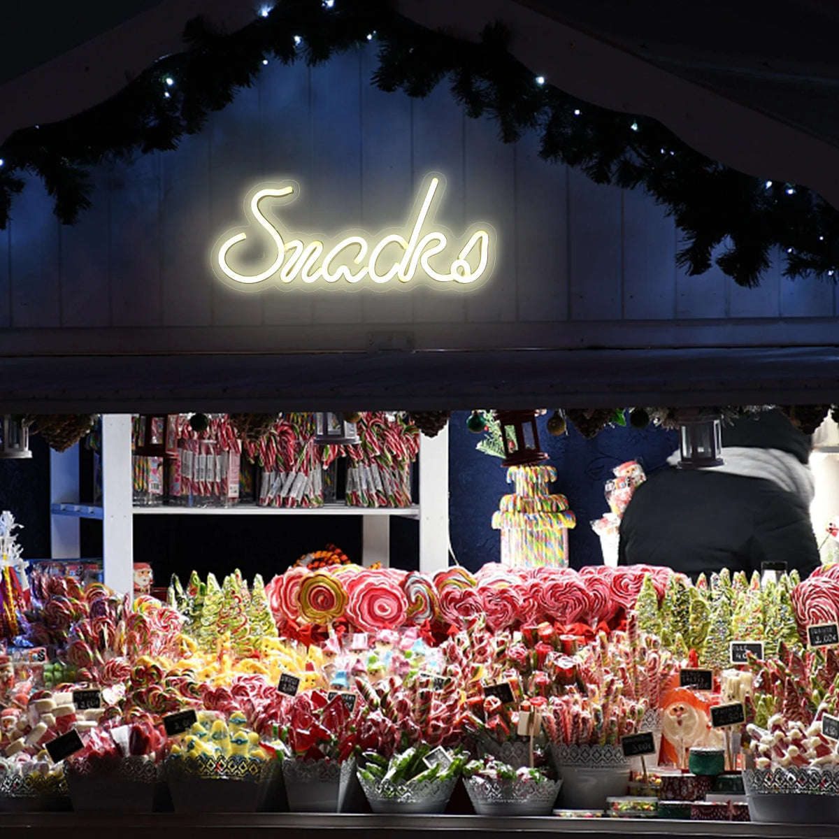 Snacks – LED-neonreclame (5 V USB)