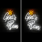 God's Plan Letter – LED-neonbord (5 V USB)