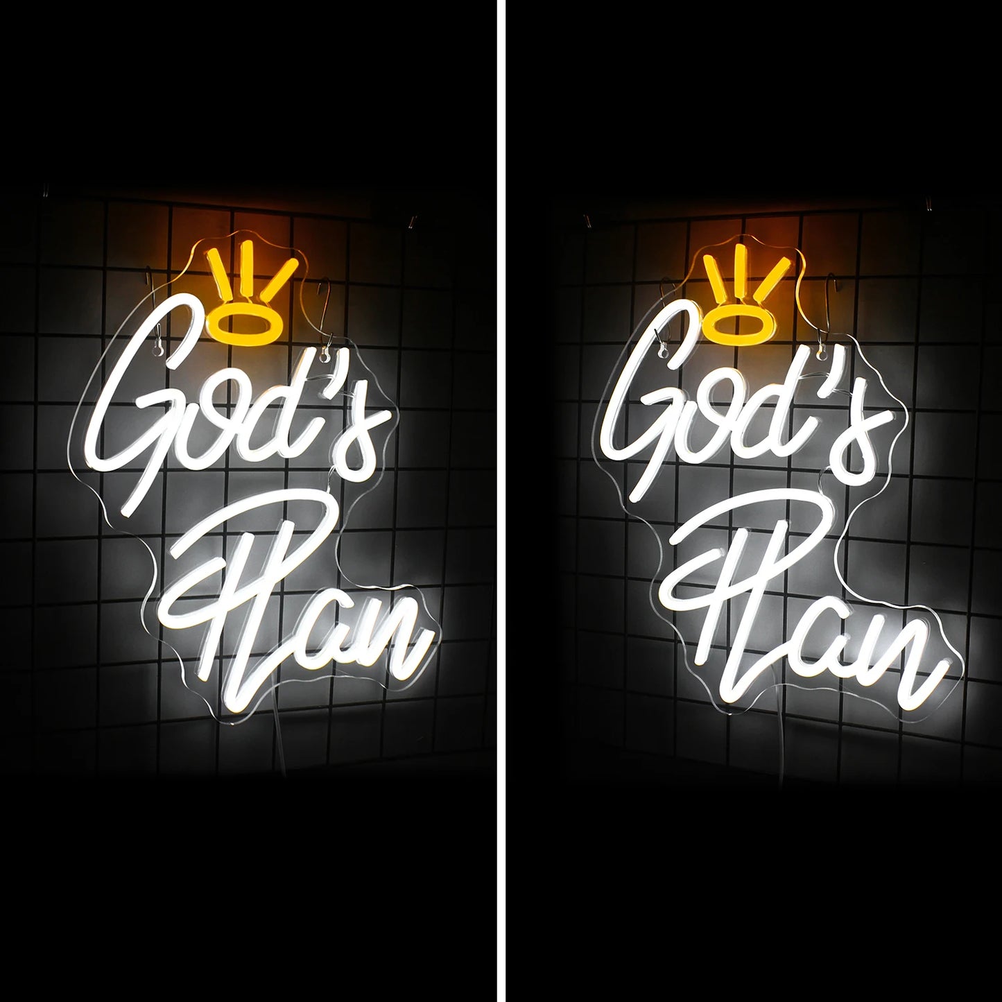 God's Plan Letter 5V USB LED Neon Sign - Budget Friendly