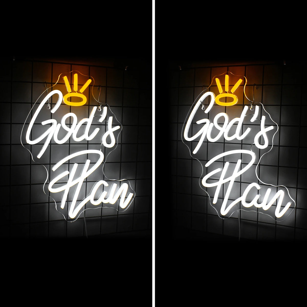 God's Plan Letter – LED-neonbord (5 V USB)