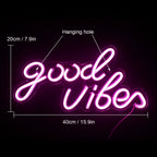 Good Vibes – LED-neonbord (5 V USB)