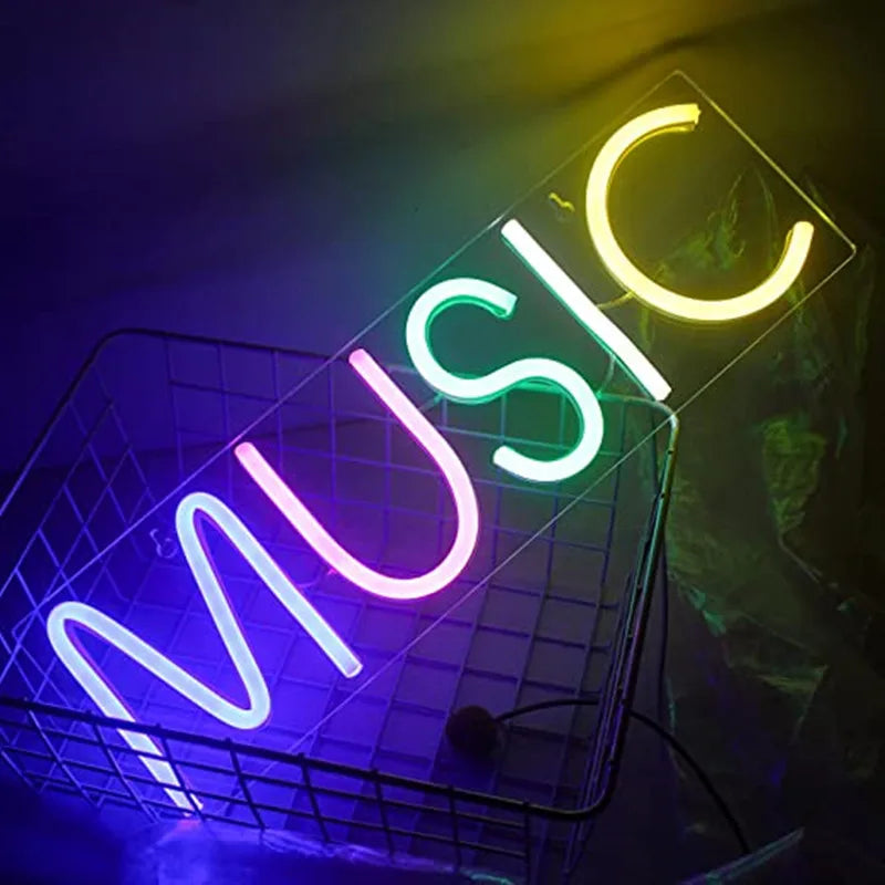 Music 5V USB LED Neon Sign - Budget Friendly