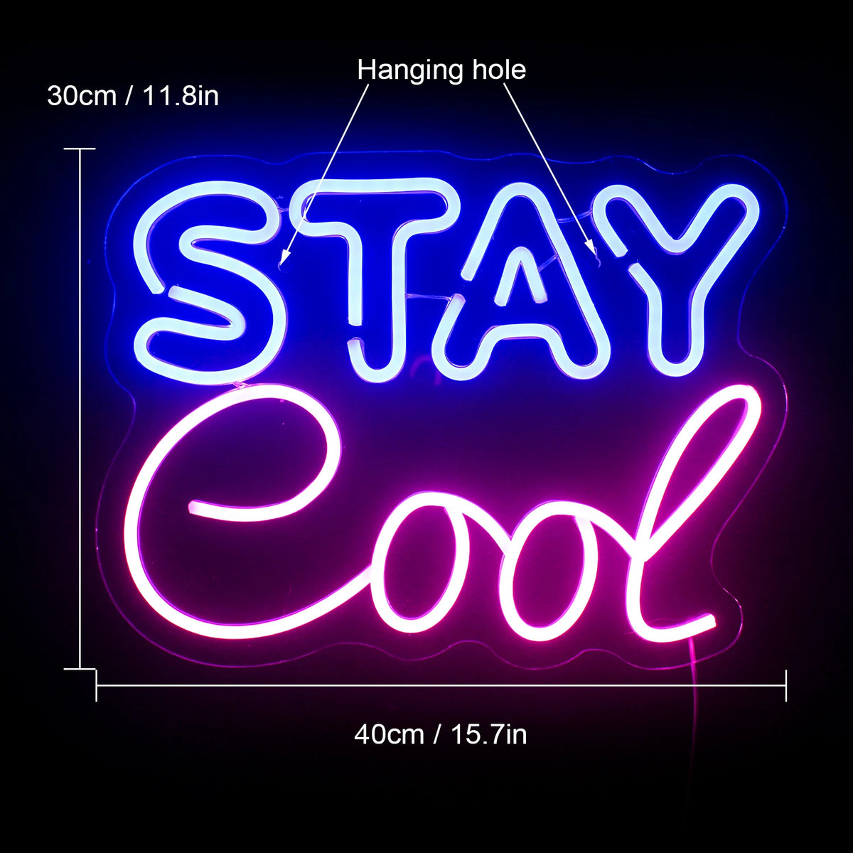 Stay Cool – LED-neonbord (5 V USB)