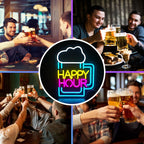 Happy Hour Beer Mug 5V USB LED Neon Sign - Budget Friendly