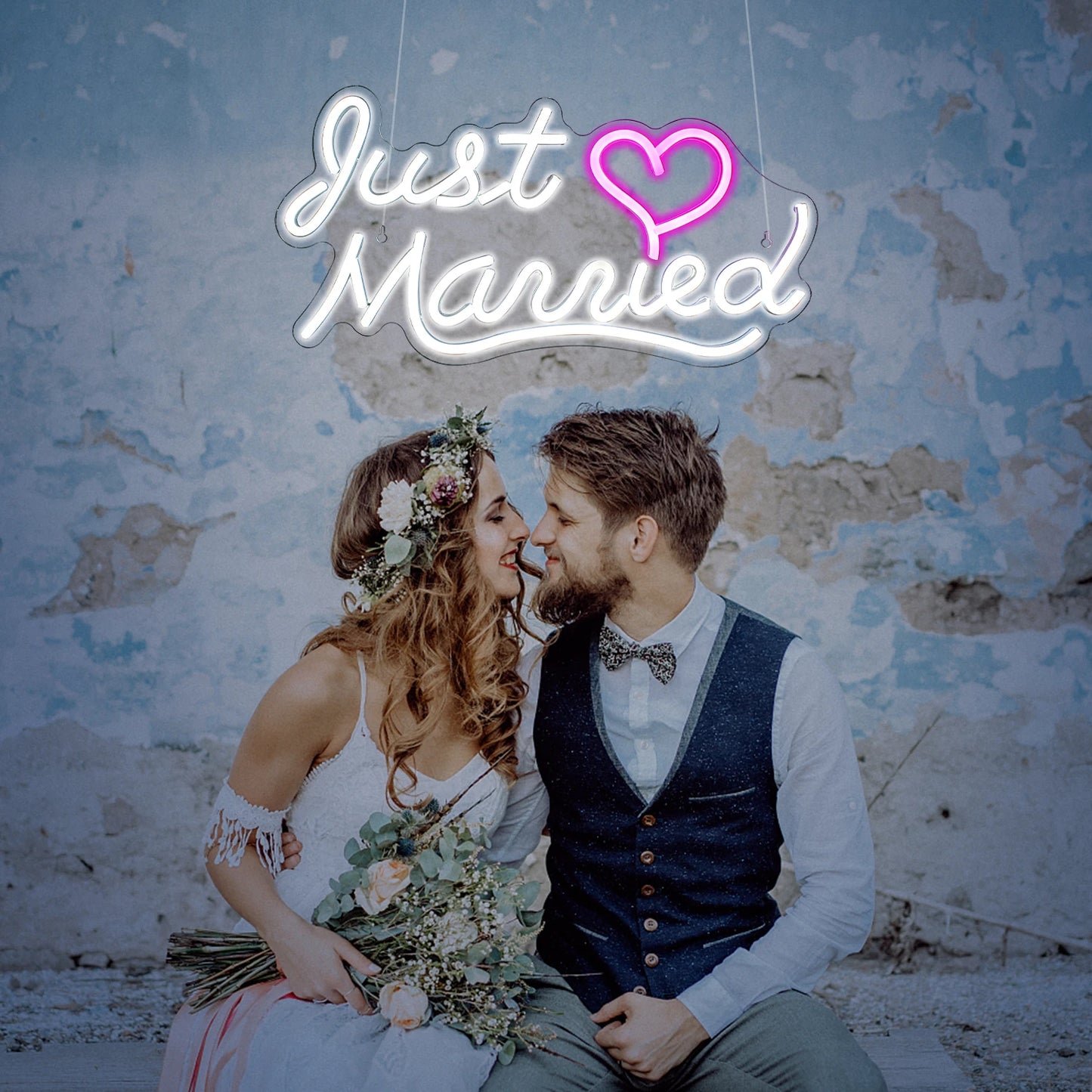 Just Married 5V USB LED Neon Sign - Budgetvriendelijk