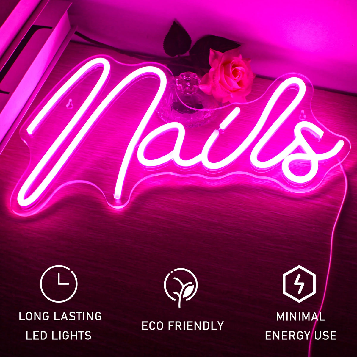 Nails – LED-neonbord (5 V USB)