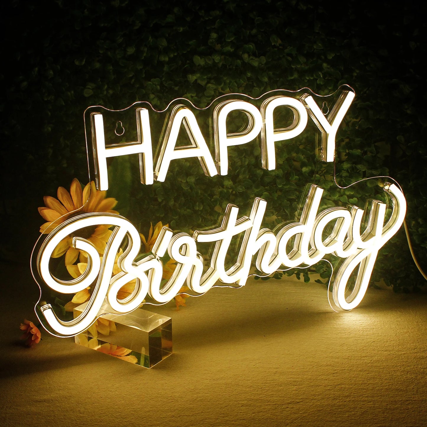Happy Birthday 5V USB LED Neon Sign - Budget Friendly