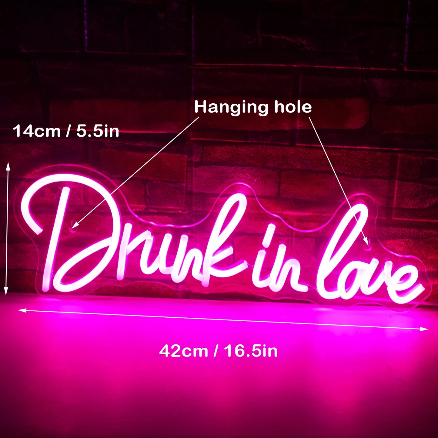 Drunk In Love 5V USB LED Neon Sign - Budget Friendly