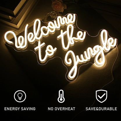 Welcome to the Jungle 5V USB LED Neon Sign - Budget Friendly