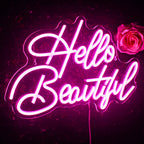 Hello Beautiful 5V USB LED Neon Sign - Budget Friendly