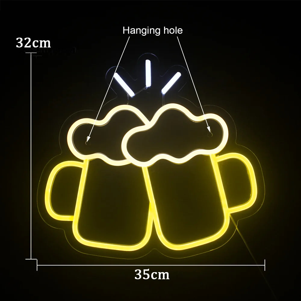 Biermotief – LED-neonreclame (5 V USB)