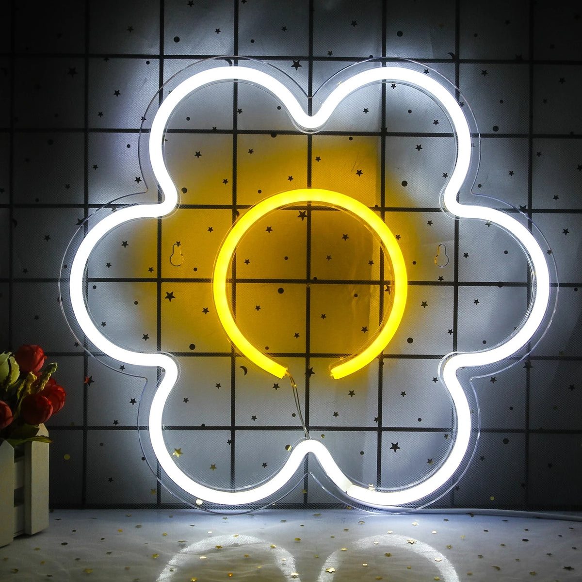 Flower 5V Mini USB LED Neon Sign - Budgetvriendelijk