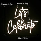 Let's Celebrate – LED-neonbord (5 V USB)