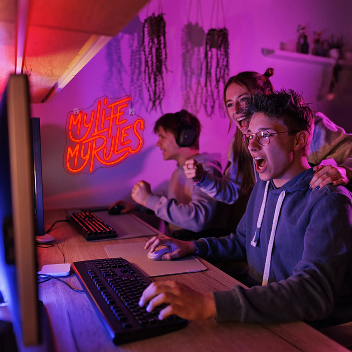 My Life My Rules – LED-neonbord (5 V USB)