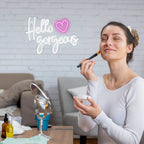 Hello Gorgeous – Hart – LED-neonreclame (5 V USB)