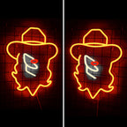 Cowboy Girl Hats 5V USB LED Neon Sign - Budget Friendly