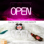 Open – Blokletters – LED-neonreclame (5 V USB)