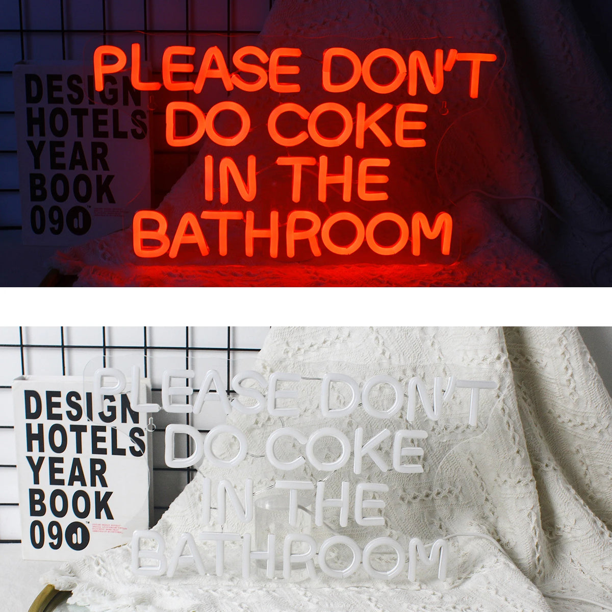 Please Don't Do Coke in the Bathroom – LED-neonbord (5 V USB)