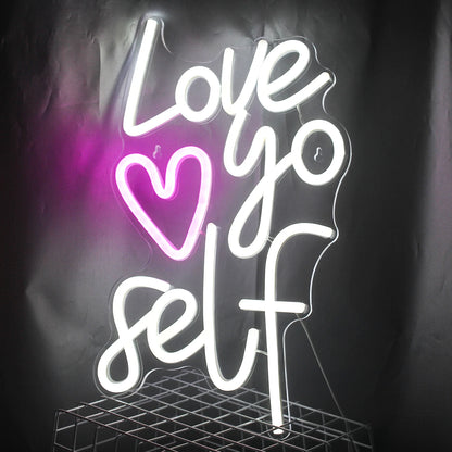 Love Yourself 5V USB LED Neon Sign - Budget Friendly