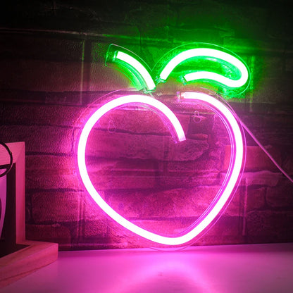 Peach 5V USB LED Neon Sign - Budget Friendly