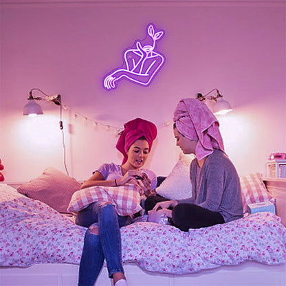 Woman Line Art 5V USB LED Neon Sign - Budget Friendly