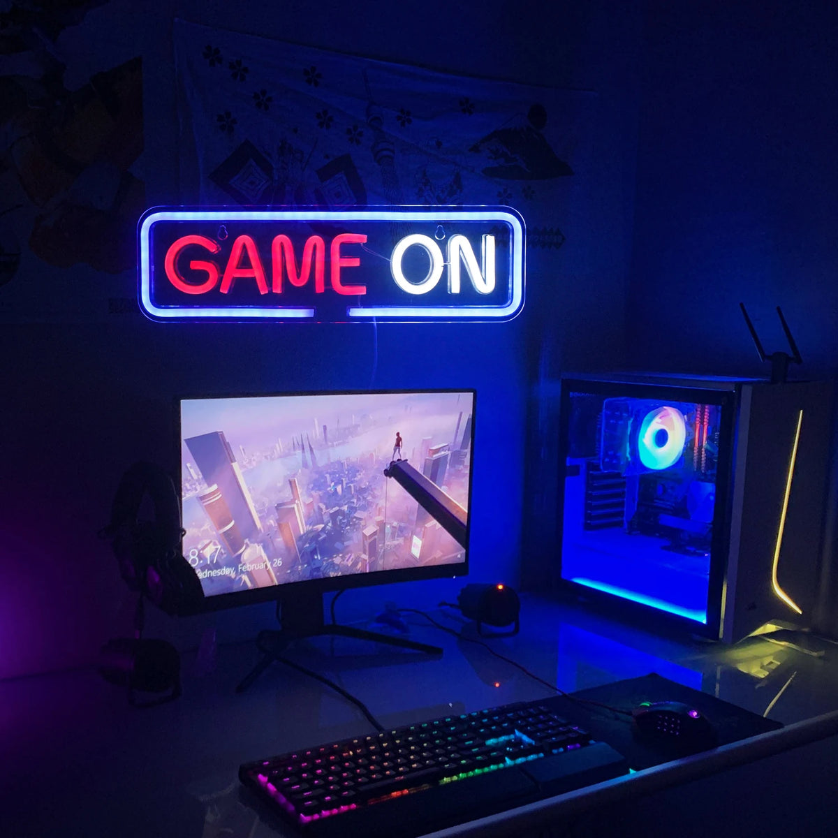 Game On 5V USB LED Neon Sign - Budget Friendly