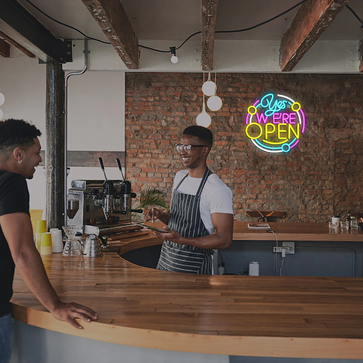 Yes We're Open 5V USB LED Neon Sign - Budget Friendly