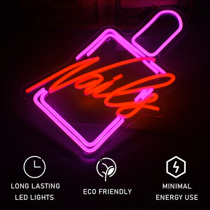 Nails 5V USB LED Neon Sign - Budget Friendly
