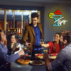 Tipsy – Cocktailglas met parasolletje en citrusschijfje – LED-neonreclame (5 V USB)