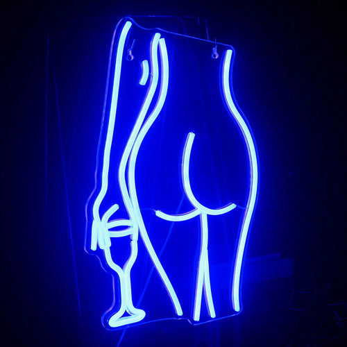 Vrouwensilhouet – LED-neonbord (5 V USB)