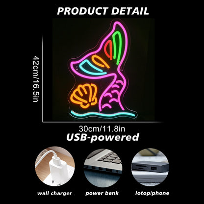 Mermaid Tails for Girls Mermaid 5V USB LED Neon Sign - Budget Friendly